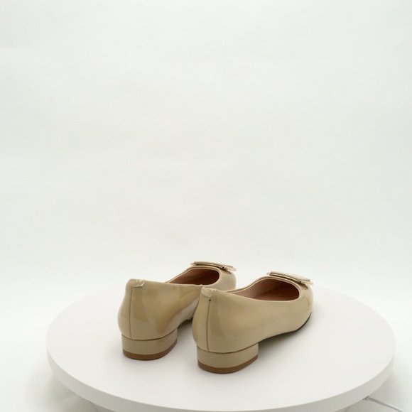 Women's Genuine Patent Leather Flats Low Block Heel Slip On Size 6.5 - Picture 5 of 13